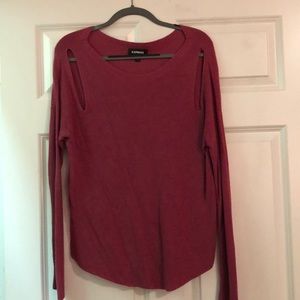 Berry colored crew neck sweater